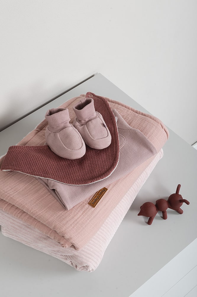 Chaussons Pure vieux rose - 0-3 mois