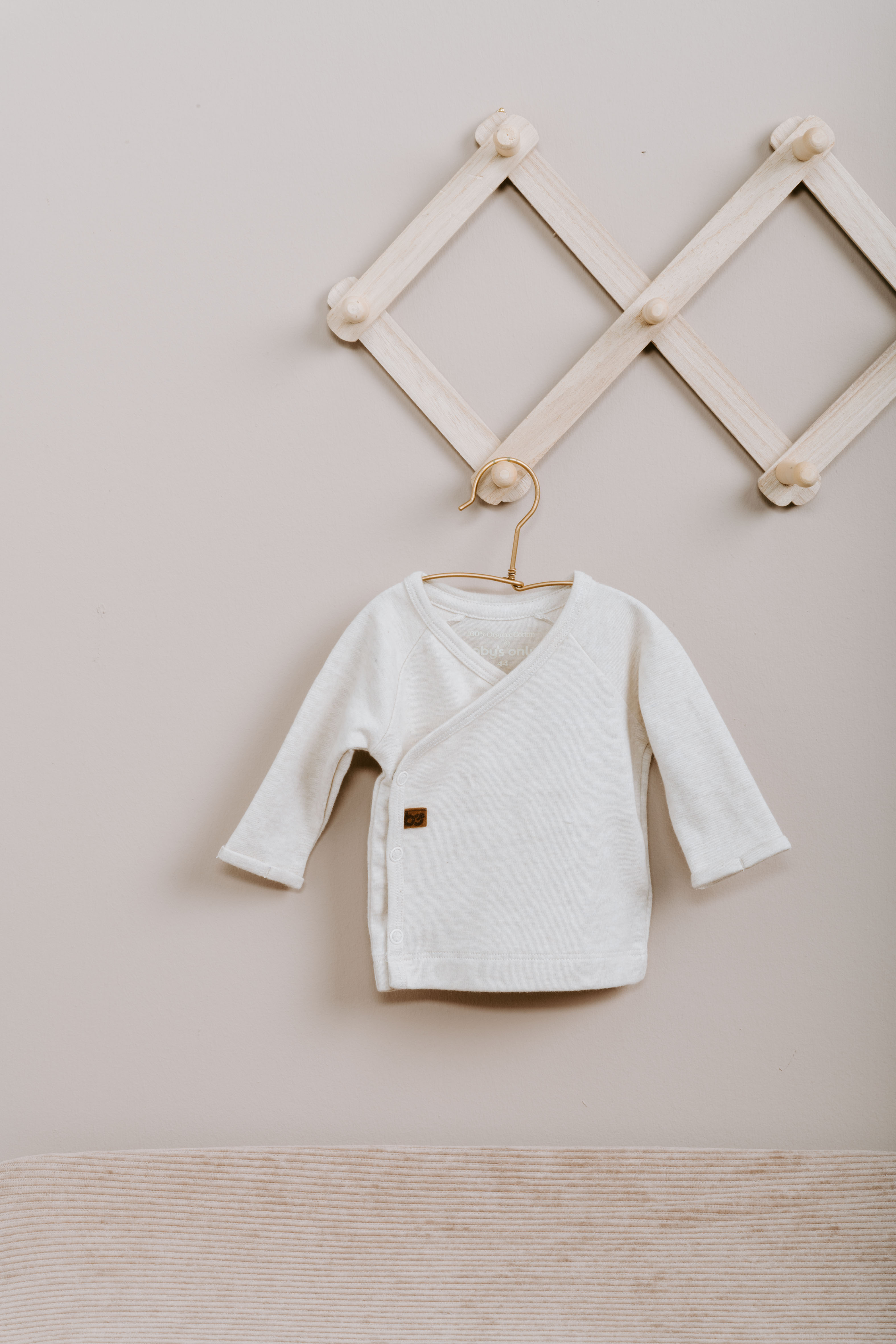 Pullover bébé cache-coeur Melange warm linen - 44