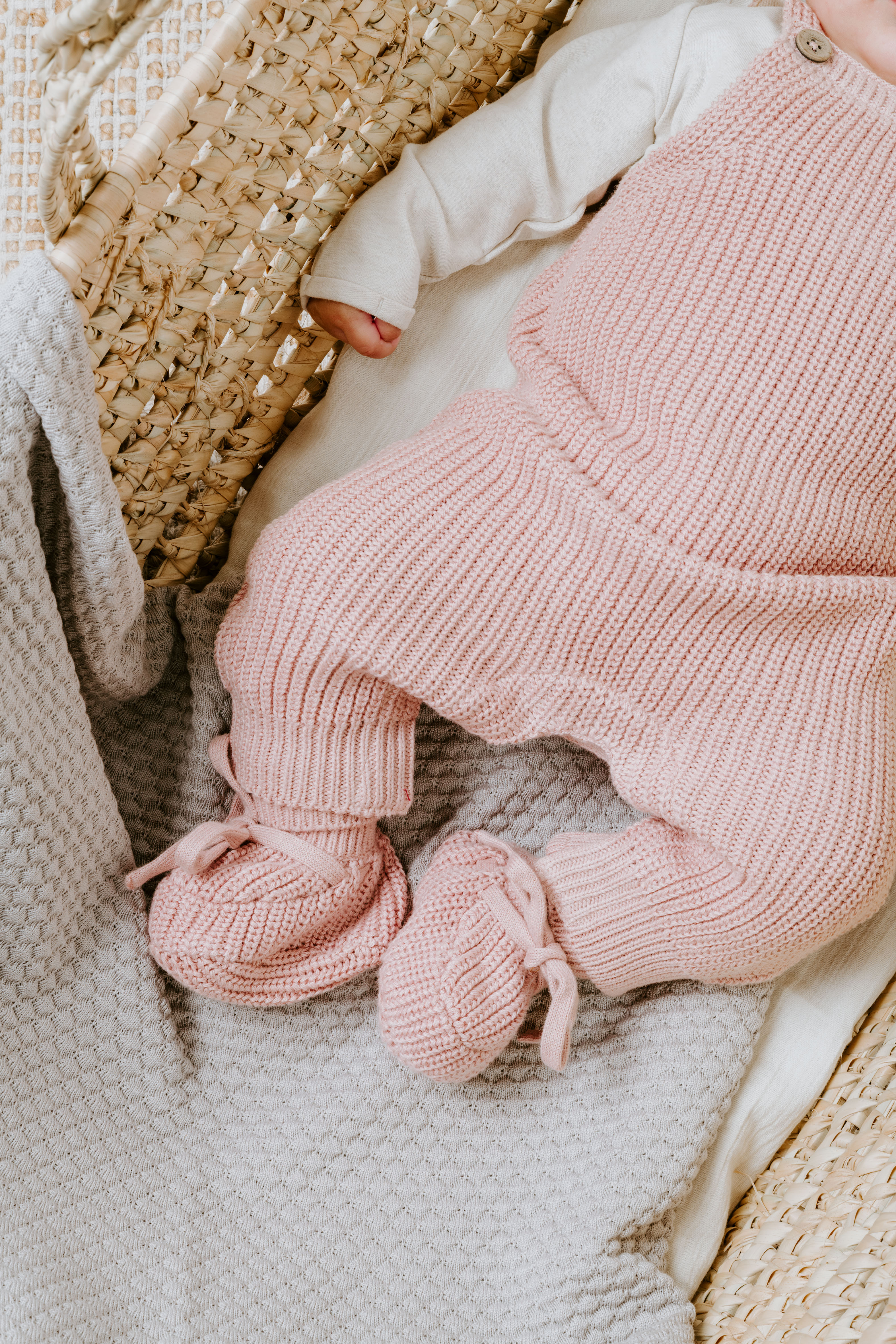 Chaussons teddy Soul vieux rose - 0-3 mois