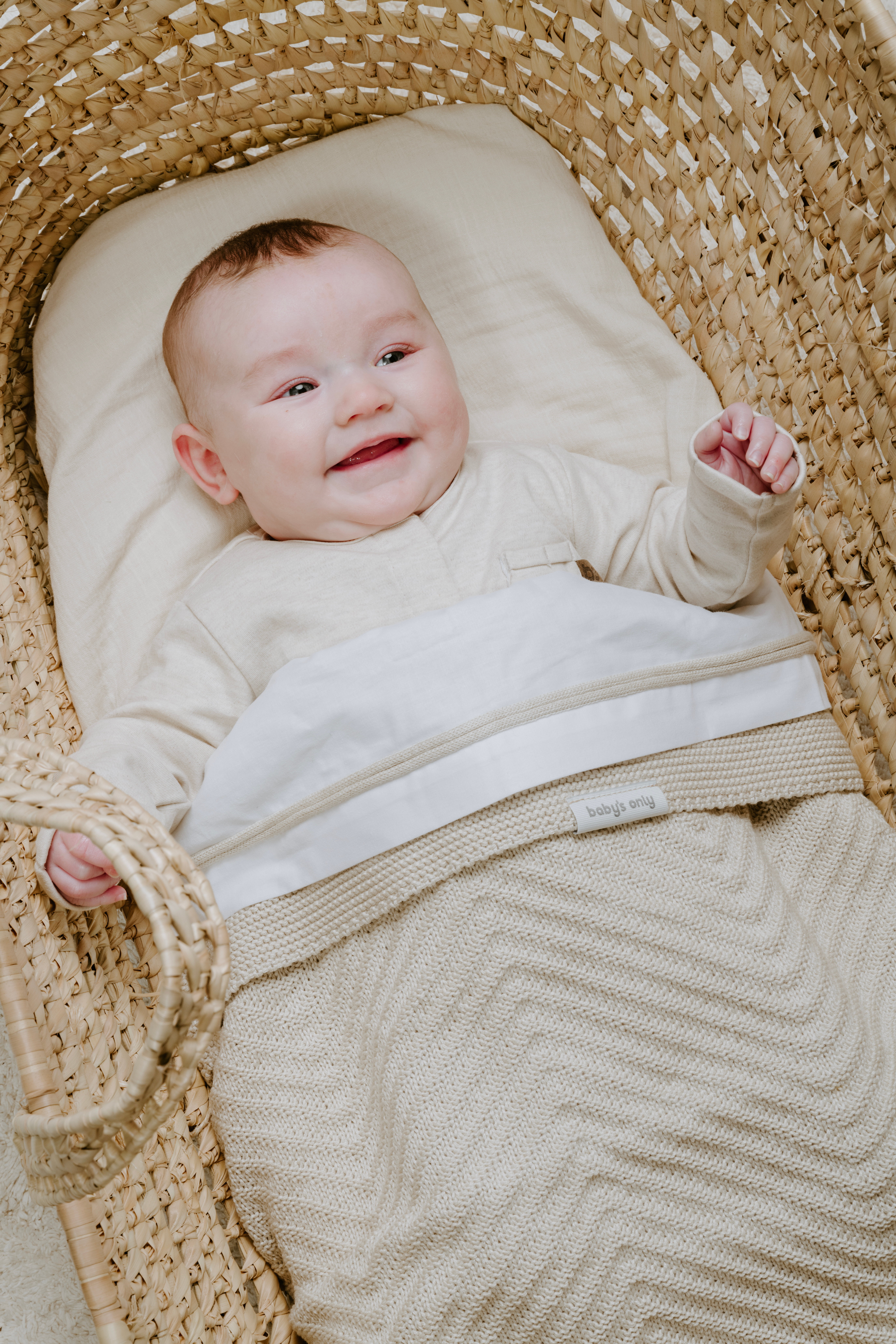 Couverture lit bébé Grace beige - 100x135
