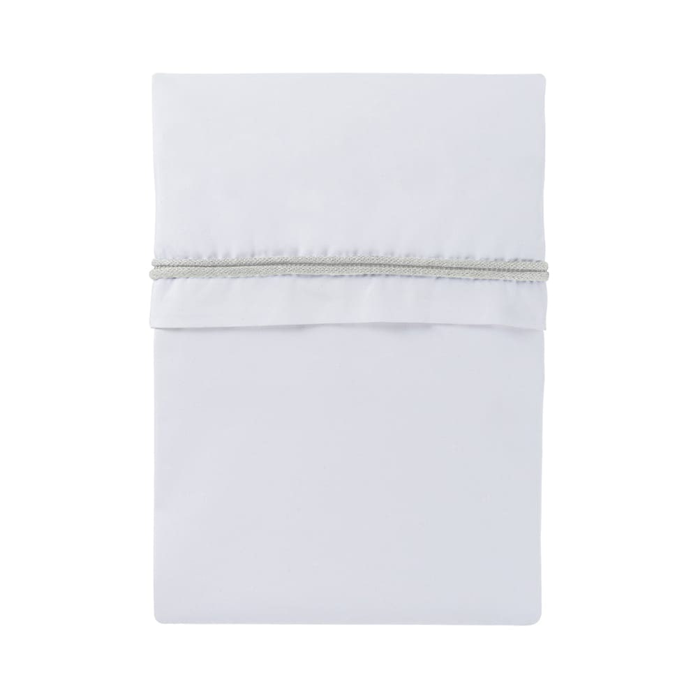 Drap lit bébé ruban tricoté blanc cassé/blanc