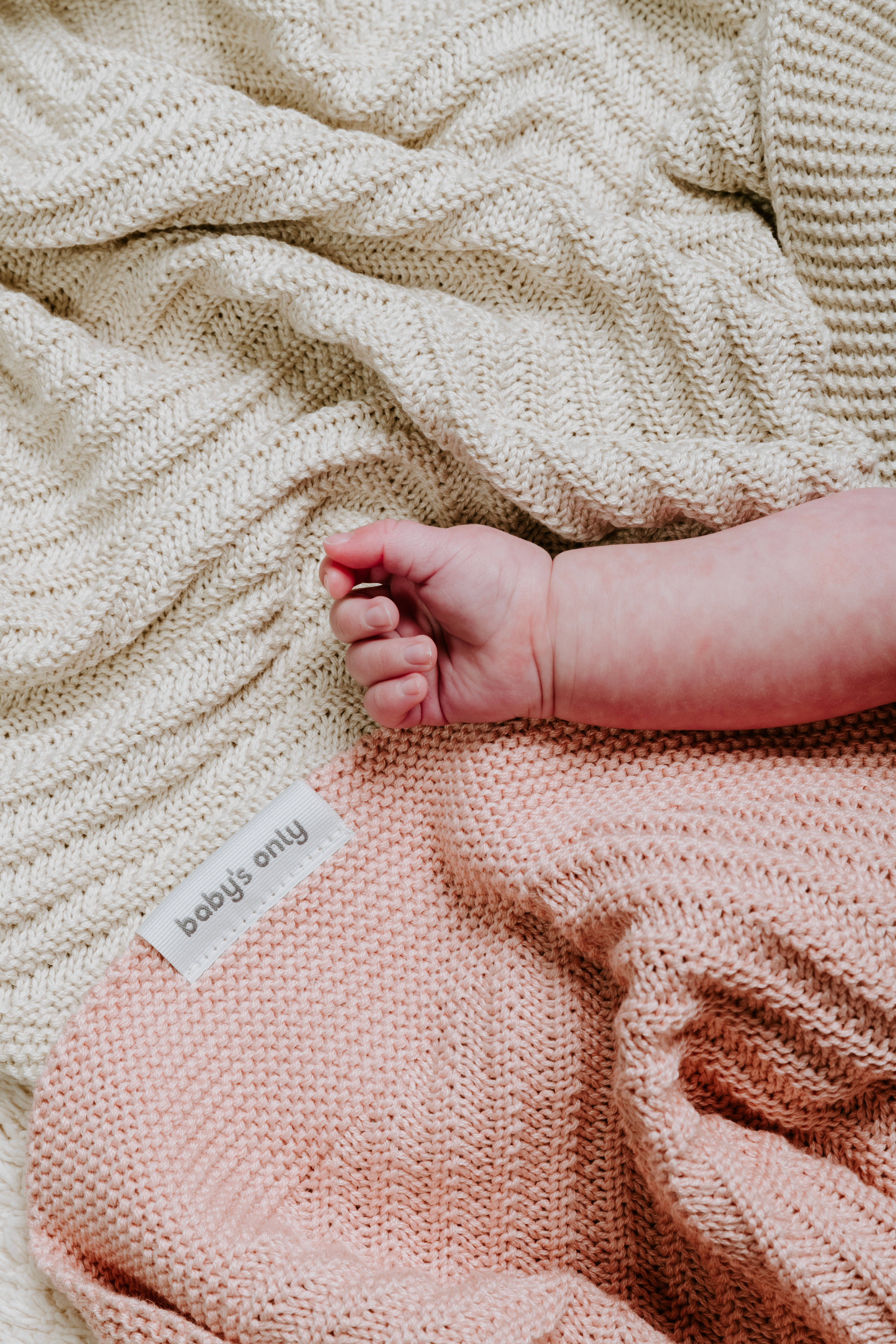 Couverture lit bébé Grace beige - 100x135