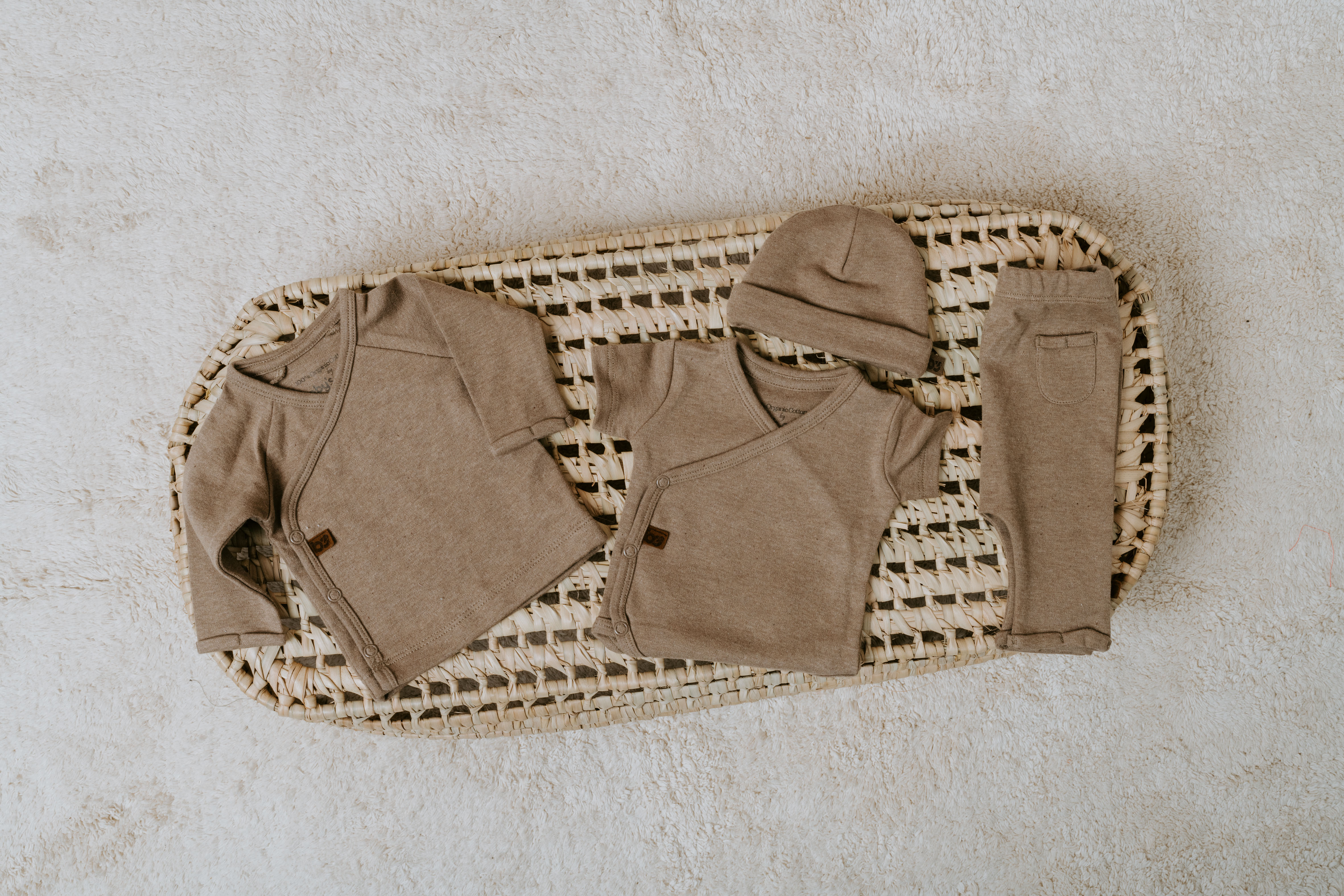 Pullover bébé cache-coeur Melange clay - 44