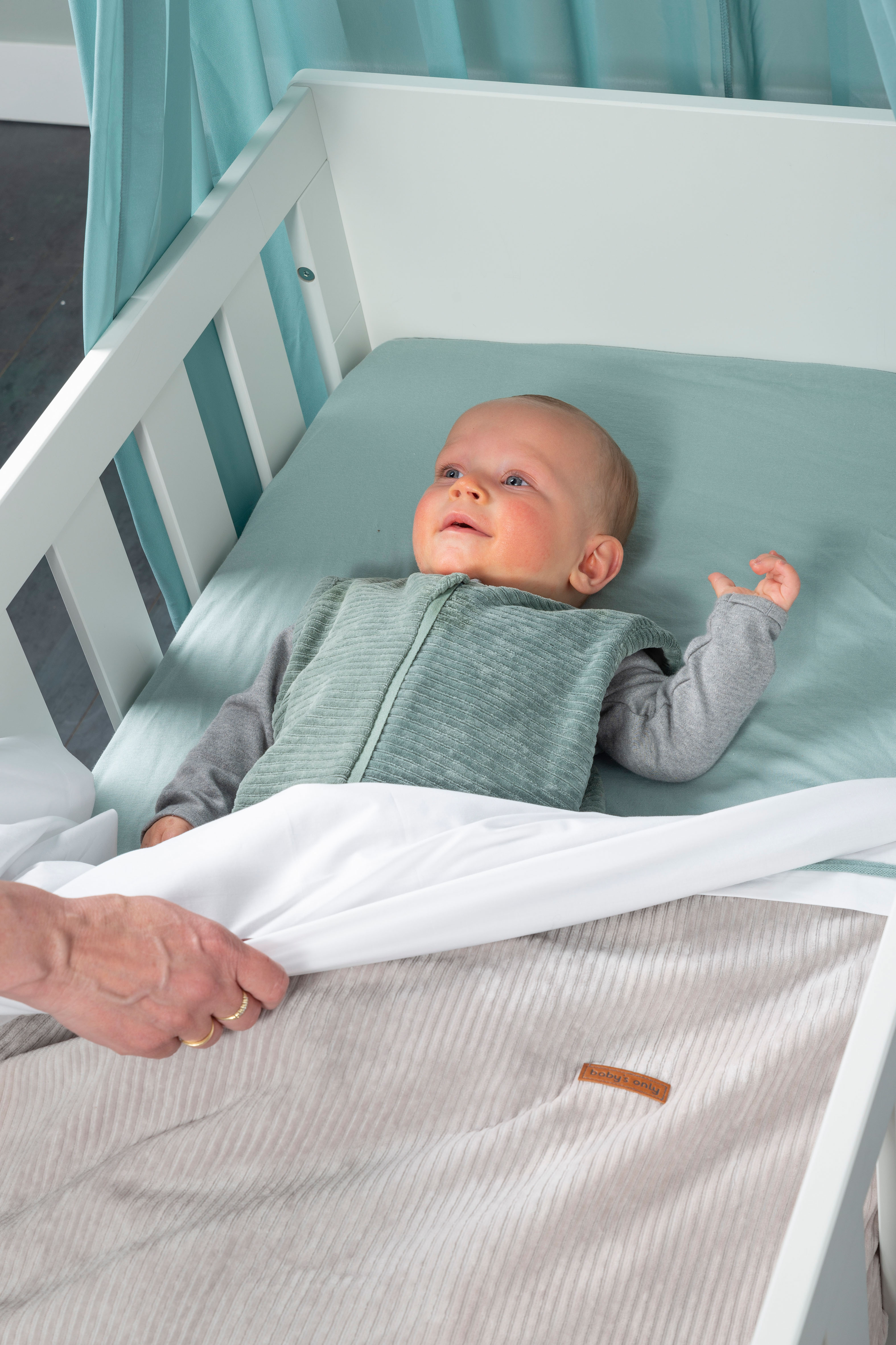 Couverture lit bébé Sense blanc