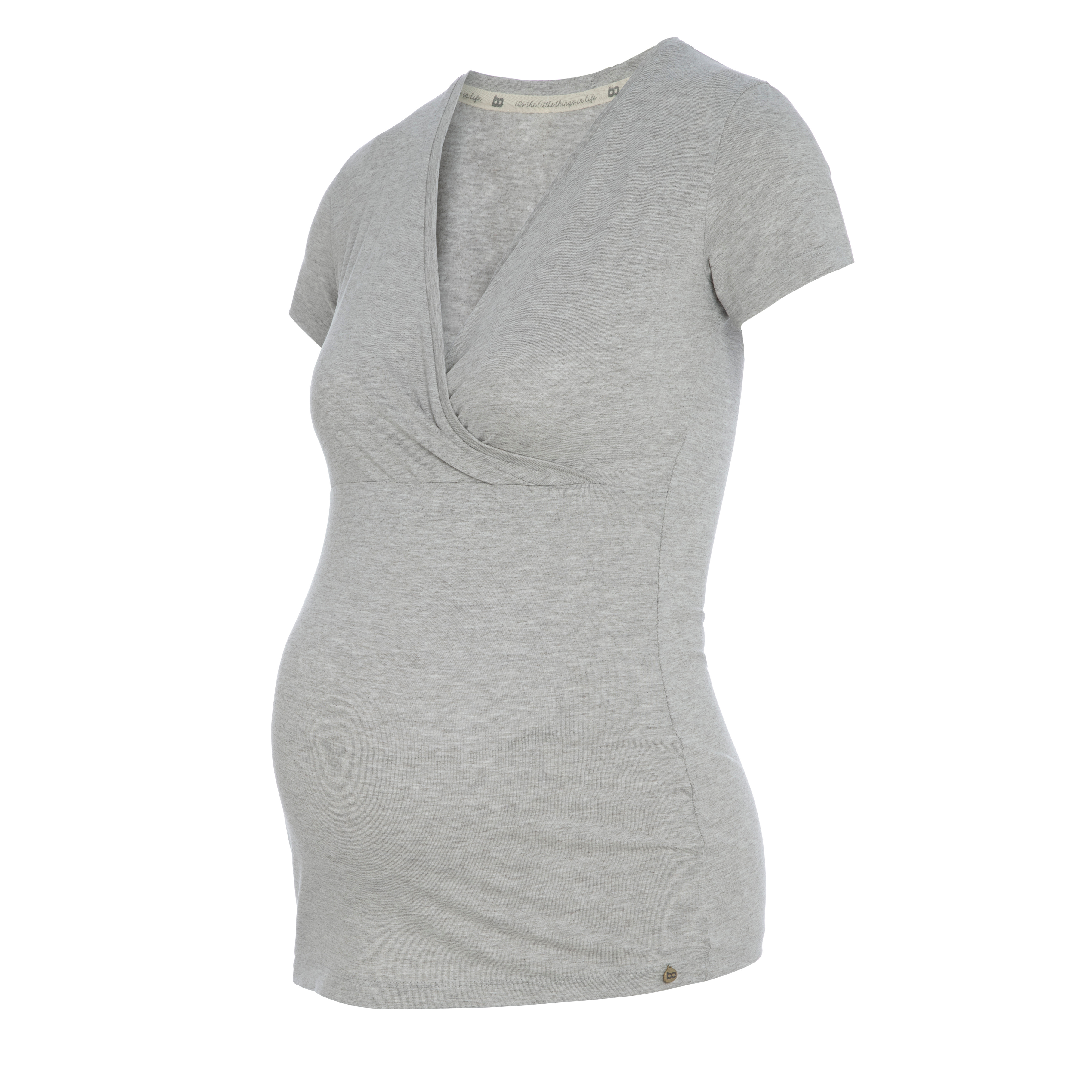 T-shirt de maternité Glow dusty grey - M - Avec fonction d'alimentation
