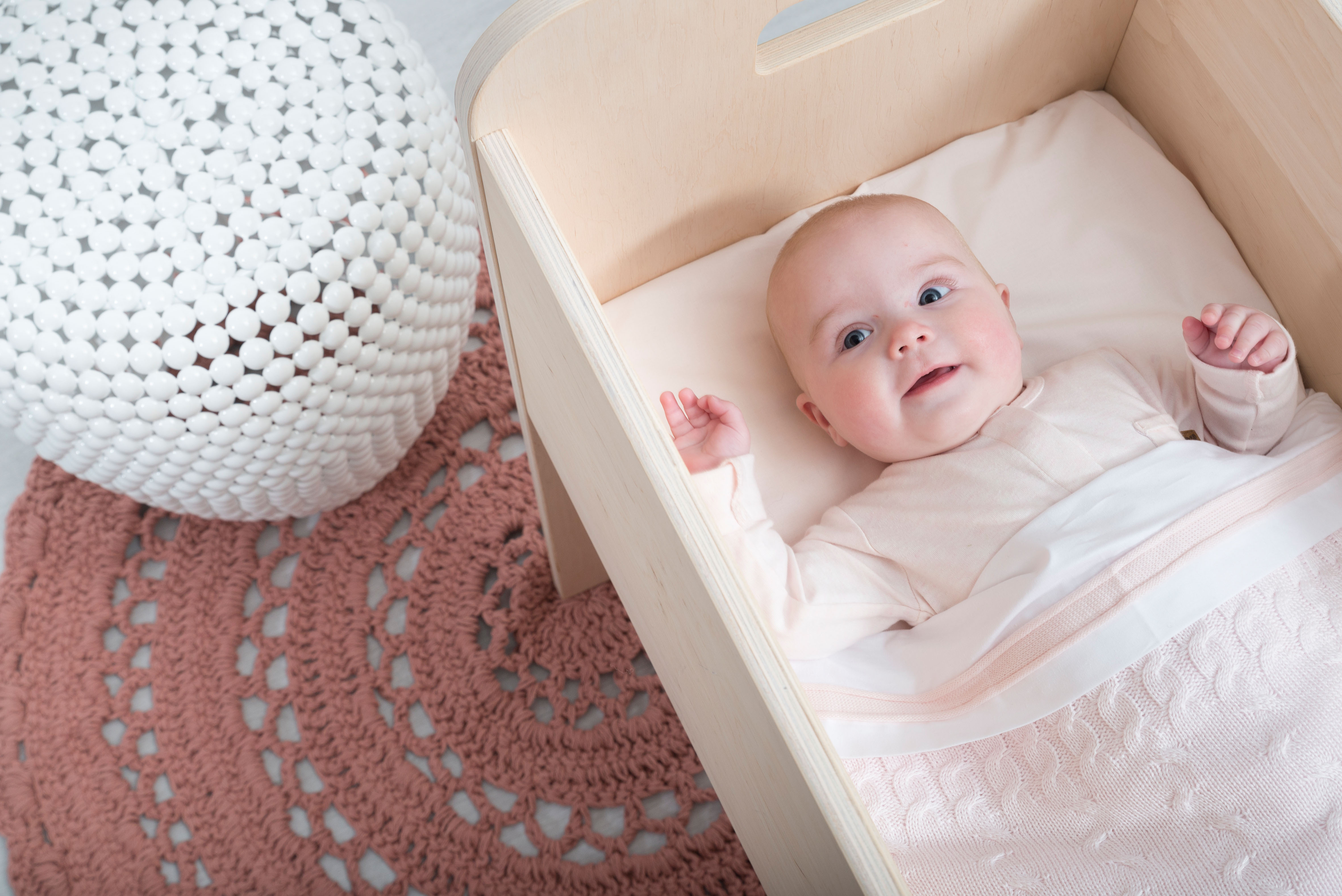 Baby's Only Couverture lit bébé Cable Blanc - 100x135 cm