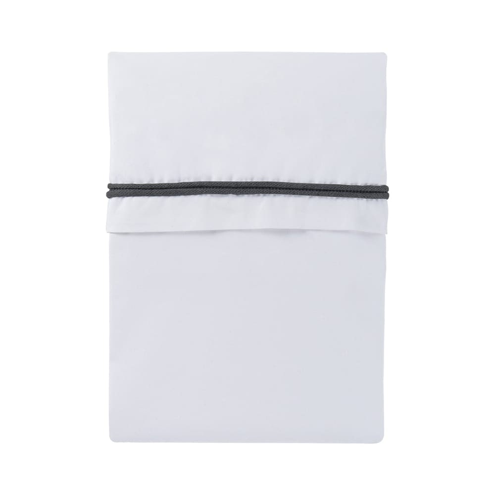 Drap berceau ruban tricoté anthracite/blanc