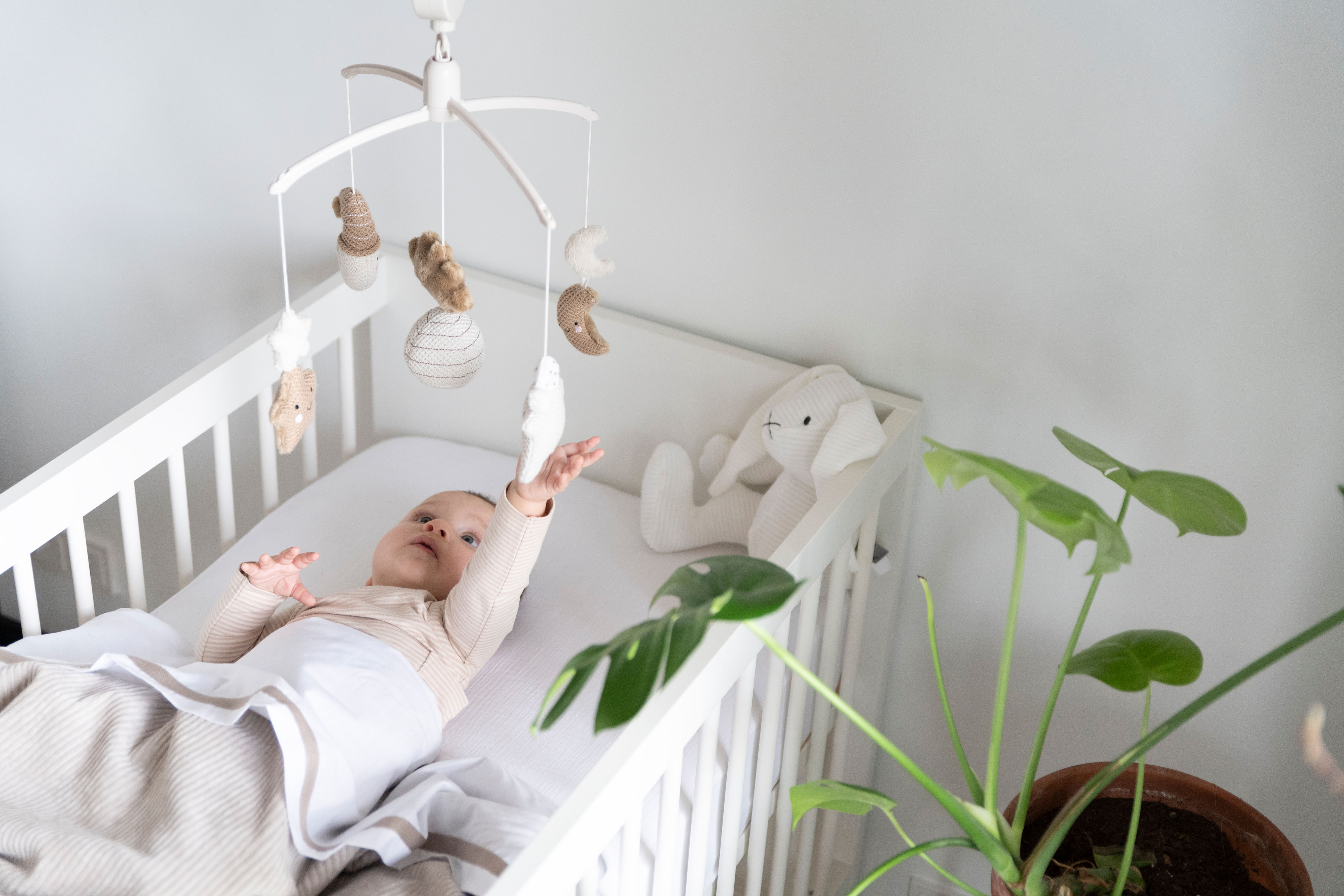 Baby's Only Drap lit bébé ruban tissé Caillou Gris/Blanc - 120x150 cm