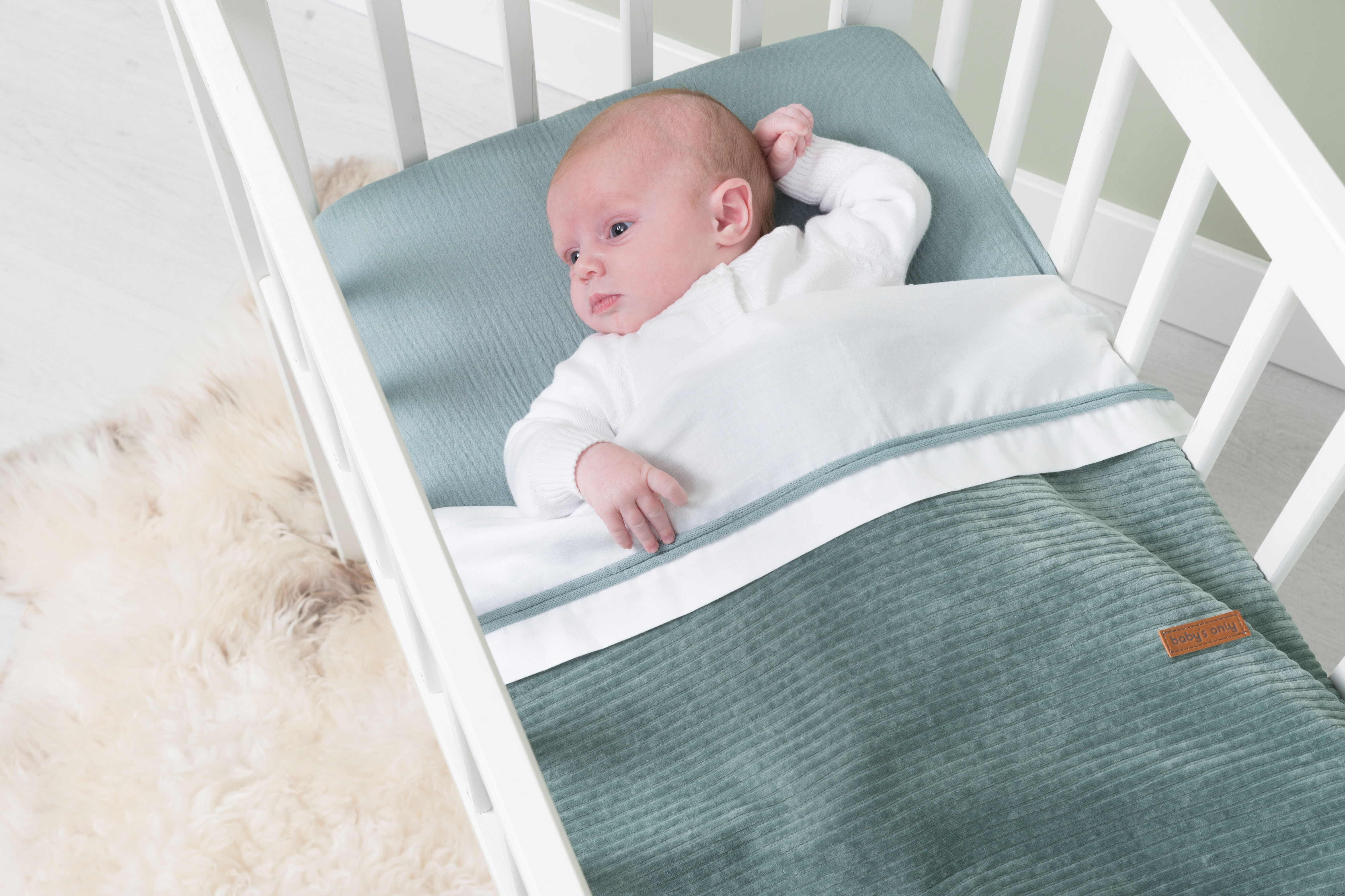 Baby's Only Couverture lit bébé Sense Vert d'eau - 100x135 cm